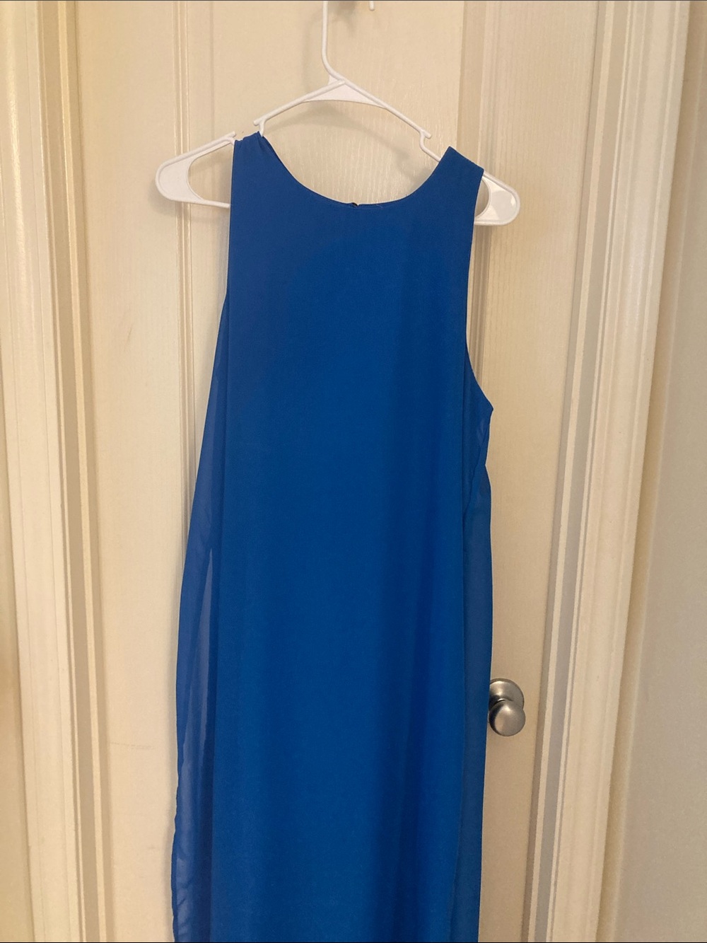 Sleeveless Royal Blue Maxi Dress